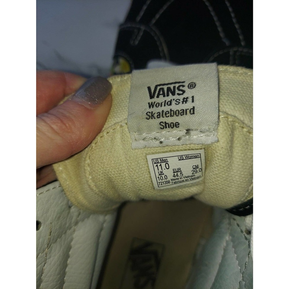 Vans Mens Sk8 Hi 721356 Canvas Lace Up Multicolor Skateboarding Shoes Size US 11 - Picture 11 of 11